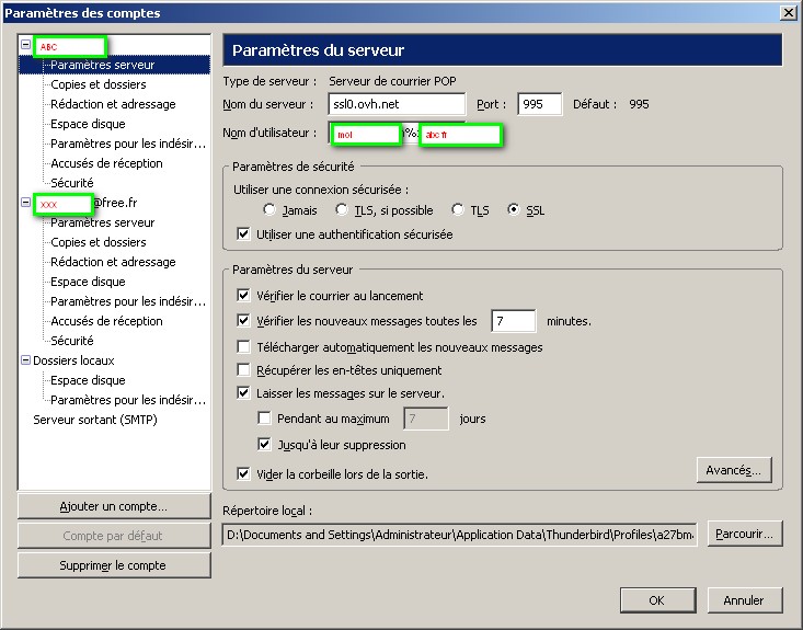 comment faire un mail de réponse automatique sur thunderbird