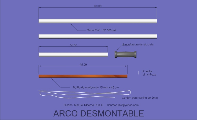 Como crear un arco desmontable barato, facil y eficaz.. Como crear un arco desmontable barato, facil y eficaz..