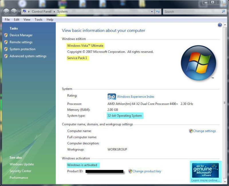 Windows Vista Ultimate Nvidia Evolution Sp2 32-Bit