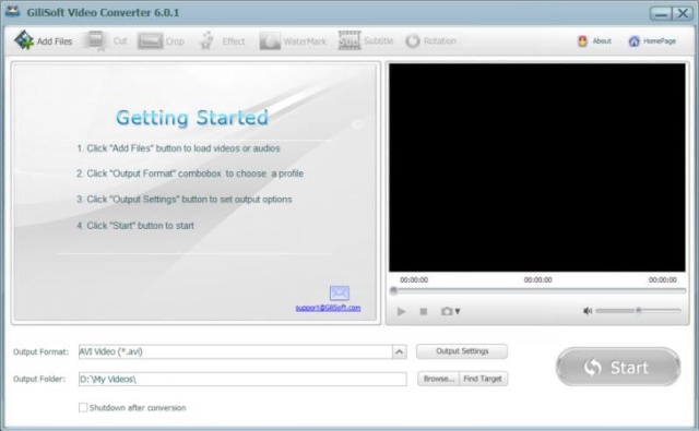 GiliSoft Video Converter 6.8.0 - Conversor de audio y vídeo