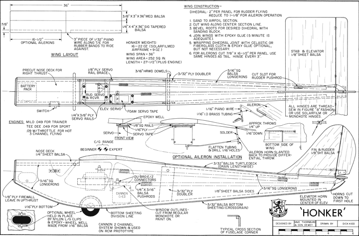 Rc Plane Plans Free Pdf